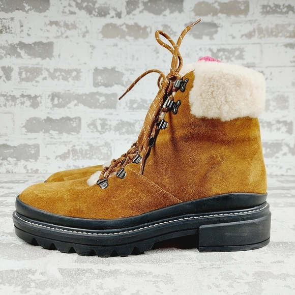 Bernardo Shoes - New Bernardo Dash Tobacco Split Suede Lace Up Boots W682